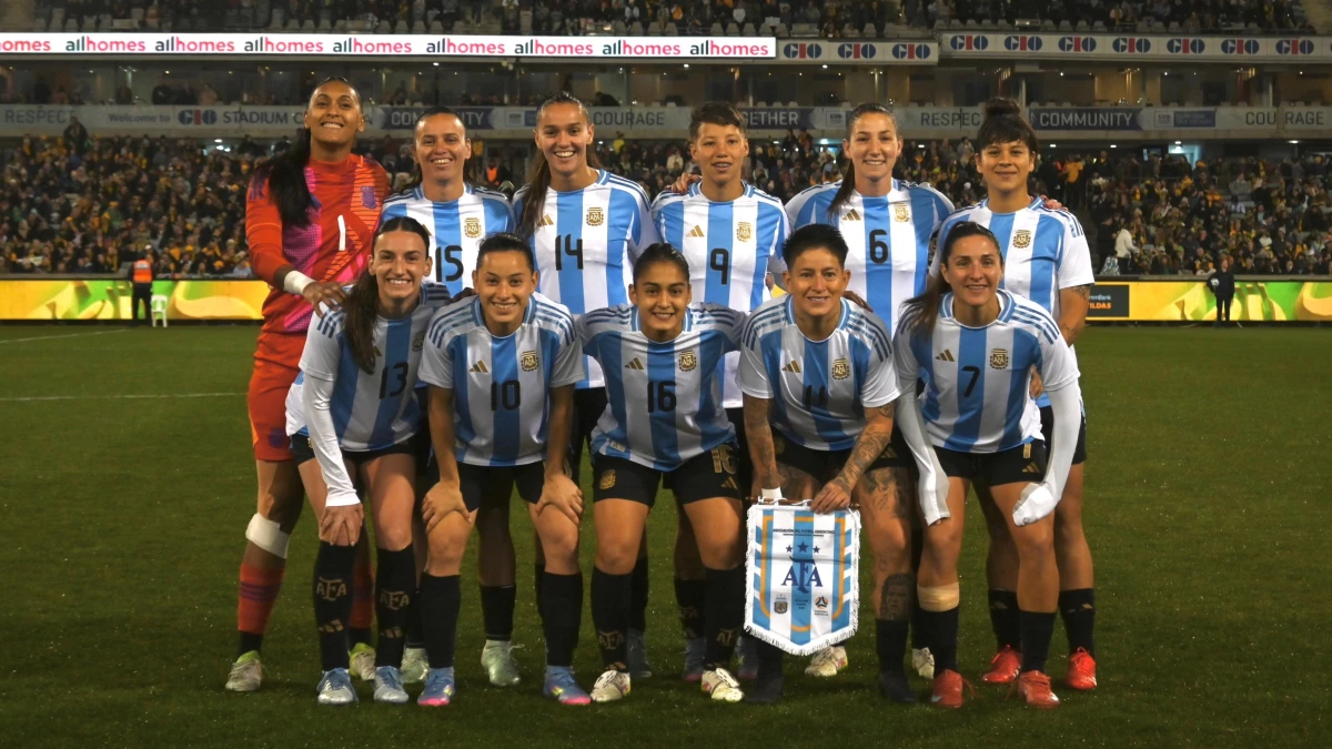 La formación de la Selección en la última gira por Australia. Foto: AFA.