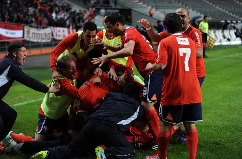 Festejo del segundo gol de Independiente a Huracán en el desempate | Foto: Archivo Medios Públicos