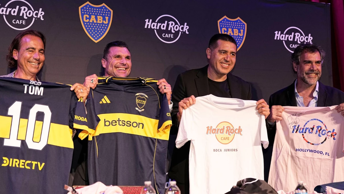 Foto: Acuerdo de Boca con Hard Rock
