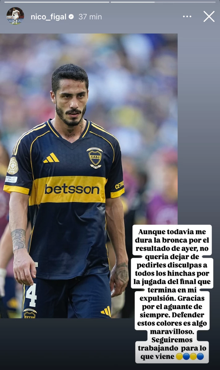 La historia de Figal pidiendo disculpas.