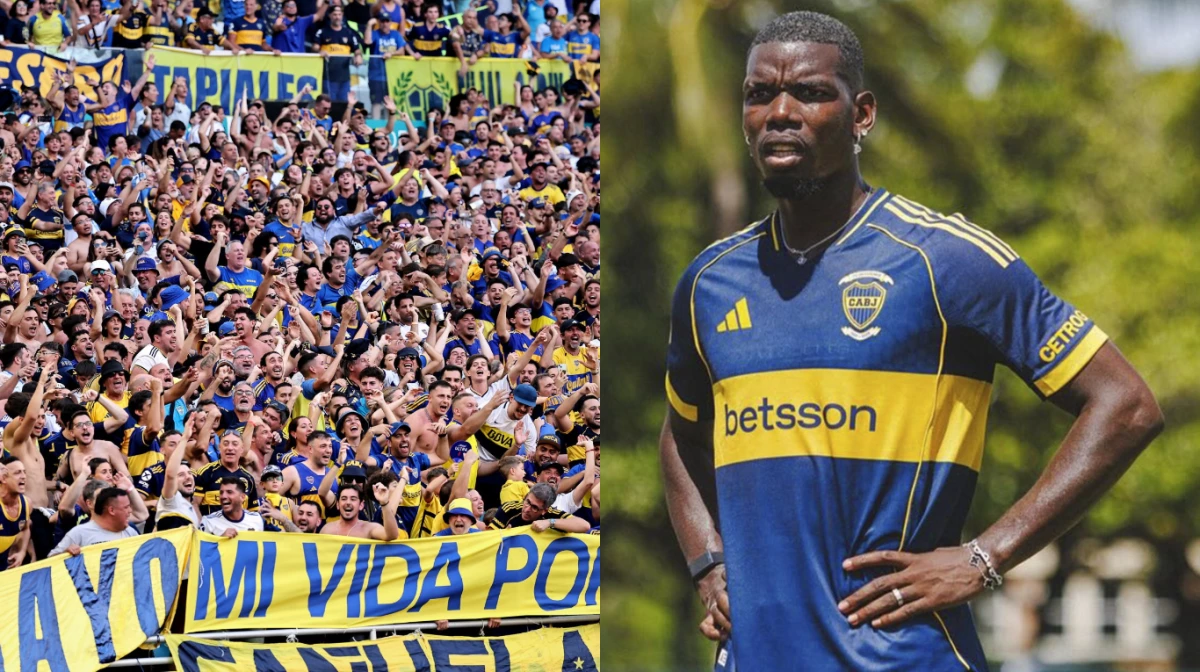 Pogba quedó maravillado con el aliento del público de Boca (Fotos: IG@bocajrspaulpogba)