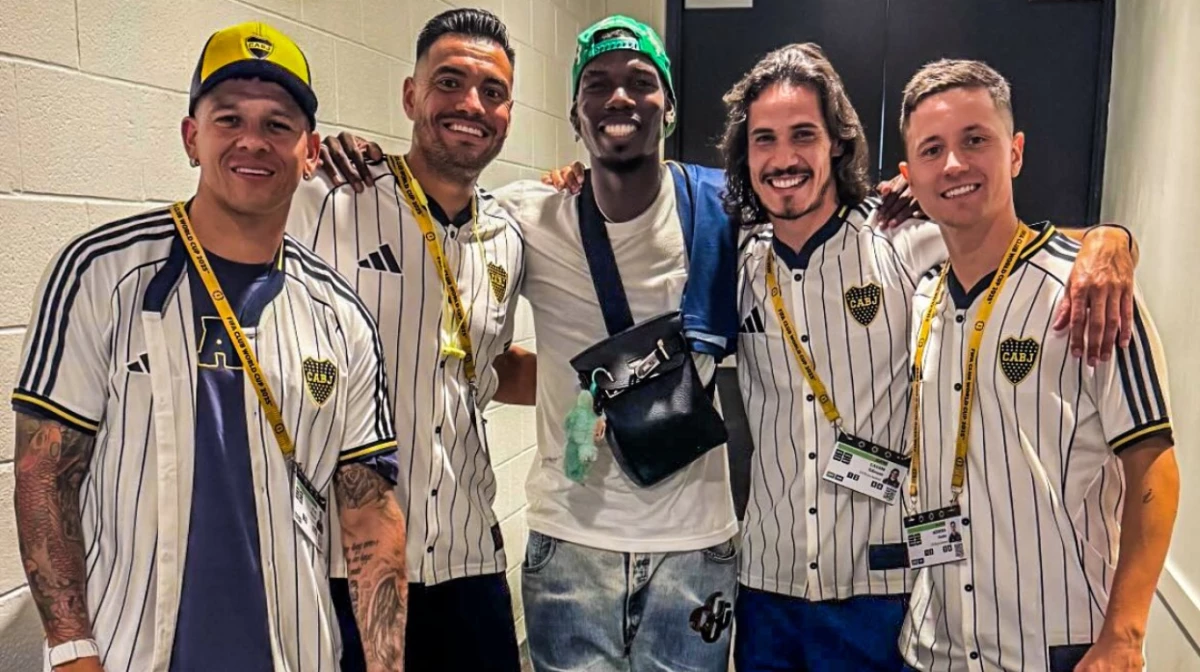 Pogba, con sus viejos compañeros en Manchester United (IG@paulpogba).