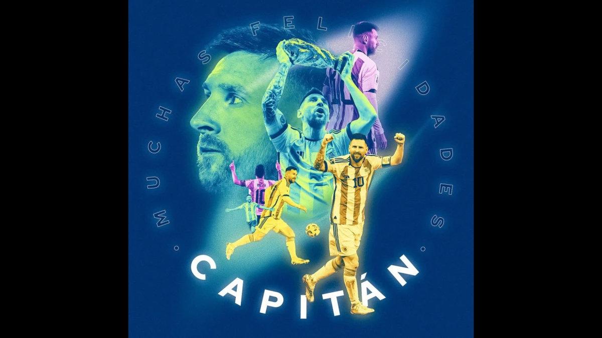 La imagen que armó la cuenta de la Selección para el cumpleaños del capitán. Foto: @argentina