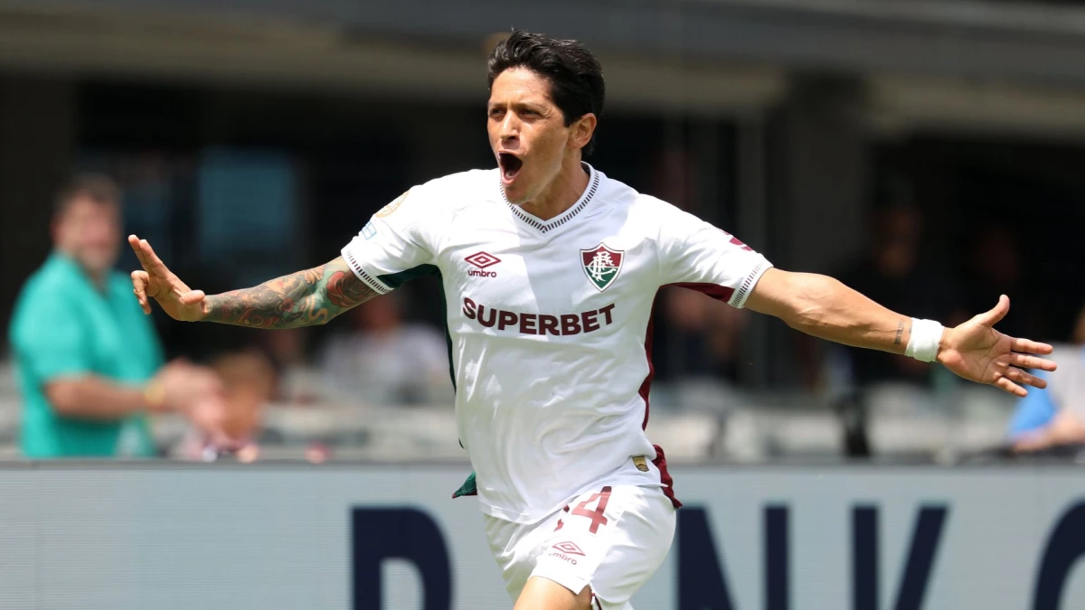 Germán Cano festeja frente a Inter de Milán. Foto: X Fluminense.