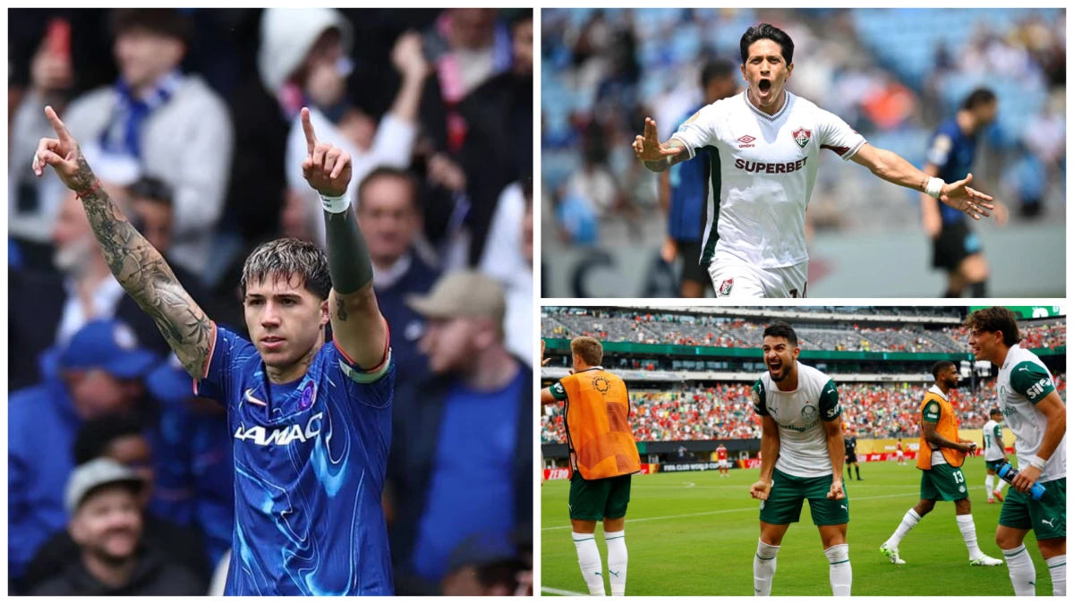 Enzo Fernández, Germán Cano y el Flaco López, protagonistas de los cuartos de final.&nbsp;