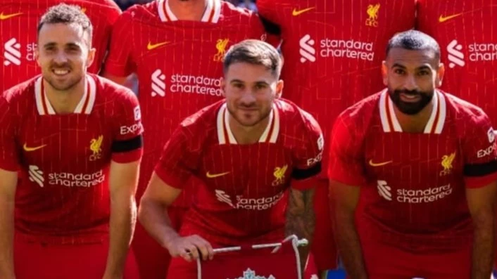 Diogo Jota, Alexis y Salah en el Liverpool.&nbsp;