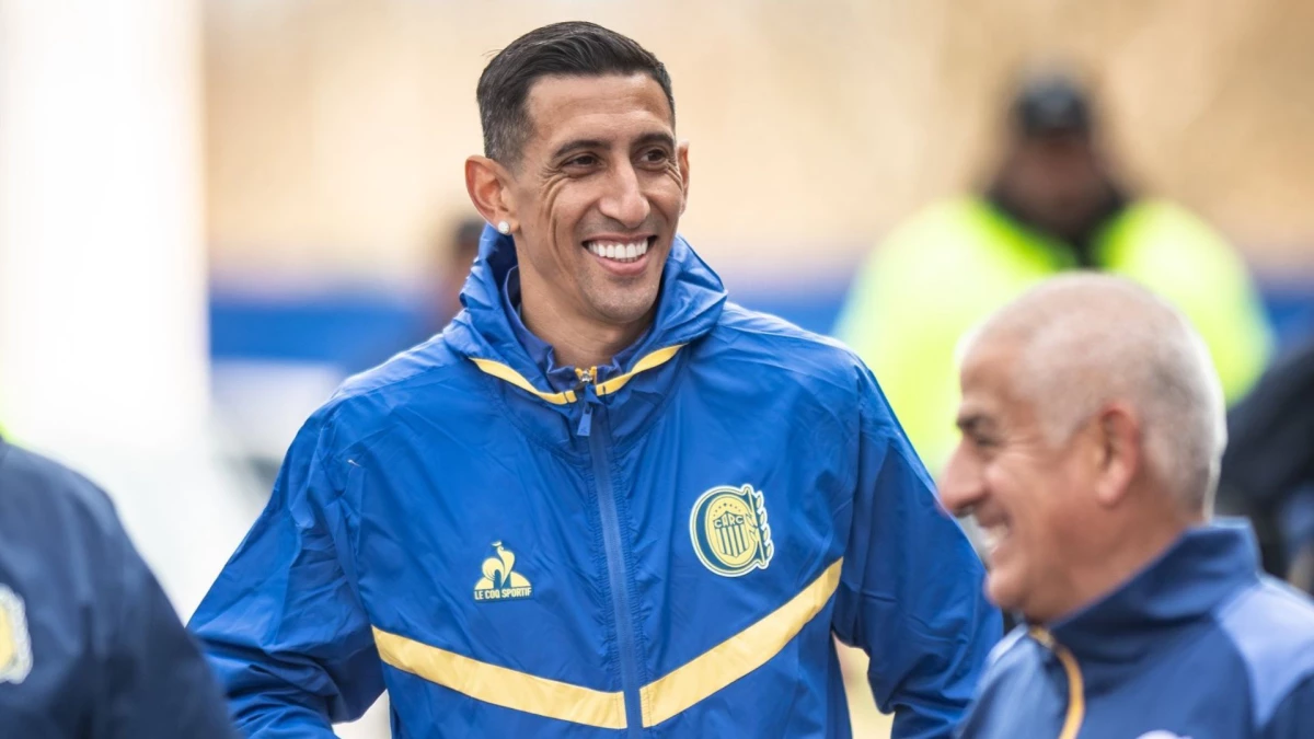 El “Fideo” Di María feliz en su regreso al fútbol argentino. Foto: Rosario Central.