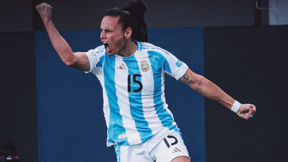 El grito de gol de Flor Bonsegundo. Foto: Prensa Copa America.