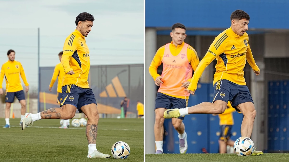 Boca volvió a los entrenamientos en el Predio de Ezeiza. Foto: “X” de Boca Juniors (@BocaJrsOficial).