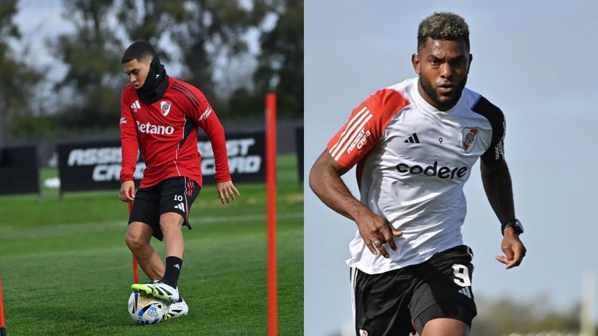 Juanfer y Borja esperan su chance. Foto: River Plate (X)