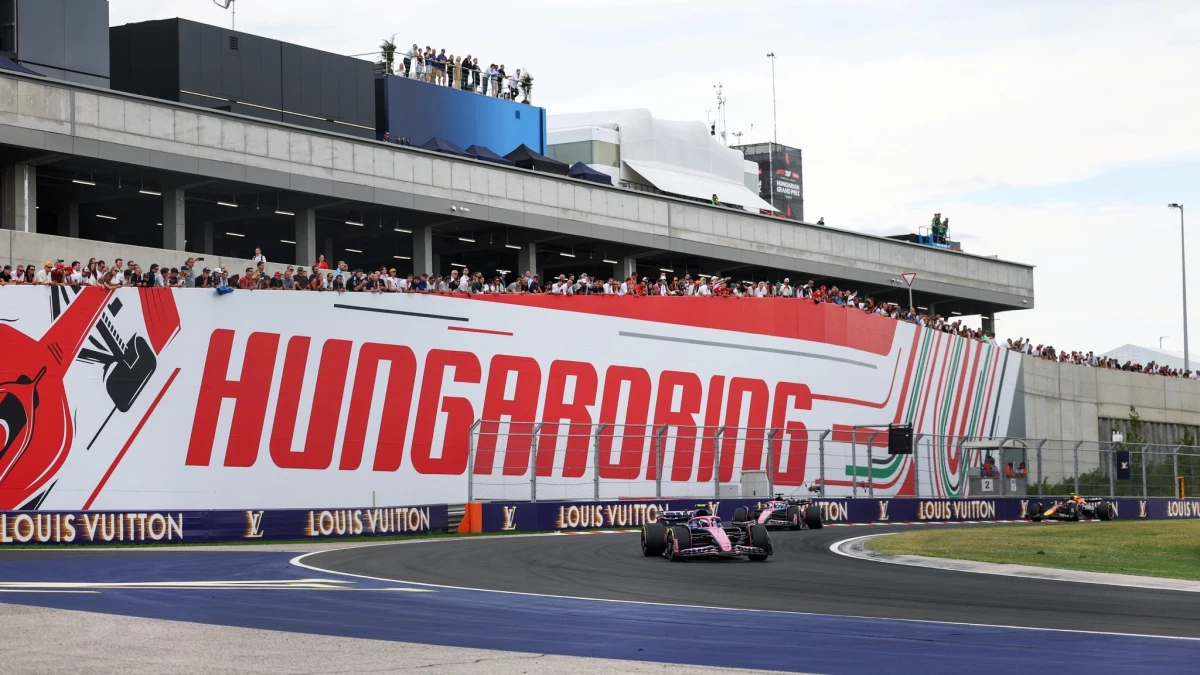 Colapinto y Gasly juntos en Hungría. Foto: Alpine.