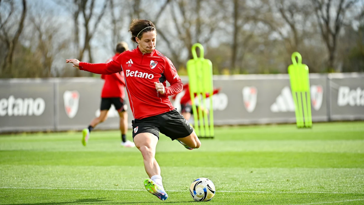 Foto: River. Galarza Fonda sigue siendo jugador de River y Atalanta no puede hacer uso de la opción porque no jugó lo suficiente.