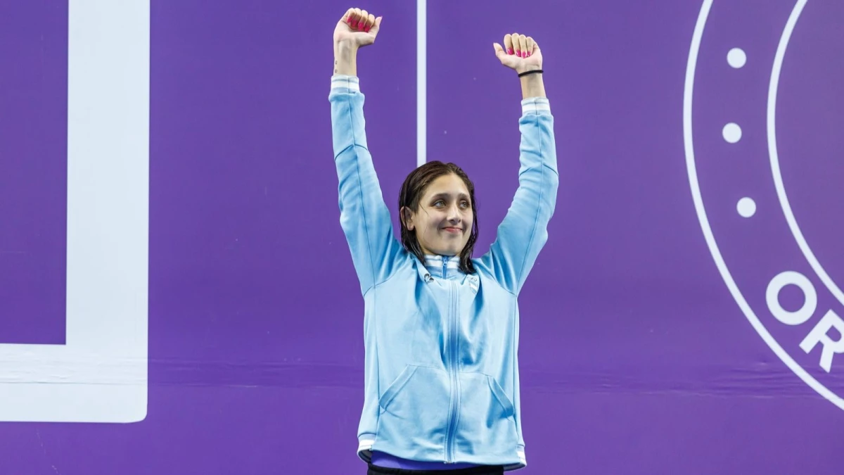 Foto: Archivo RTA. Agostina Hein sumó en este 2025 triunfos, medallas y records. Una realidad de la natación argentina