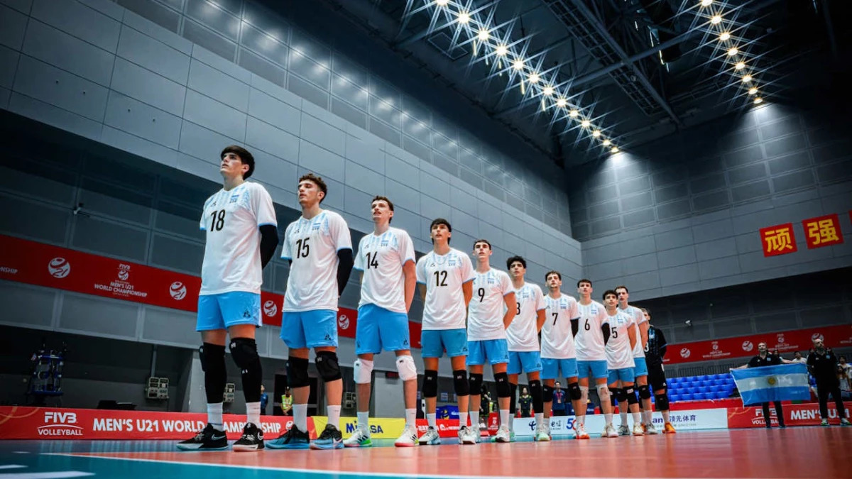 Foto:Fivb. Los juveniles argentinos del U21 cayeron ante Irán en los octavos del Mundial de Vóley en China