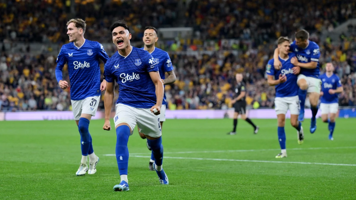 Alcaraz hizo un golazo en la clasificación de Everton | Foto X@Everton