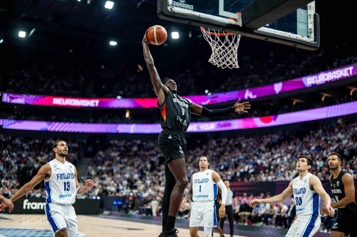 Foto:@EuroBasket. Victoria de Alemania sobre Finlandia, en Tampere, por 91-61