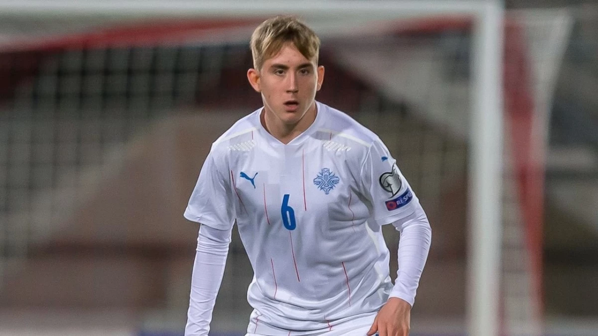 Isak Johannesson, autor de un dolbete en la goleada de Islandia. foto: @uefa.