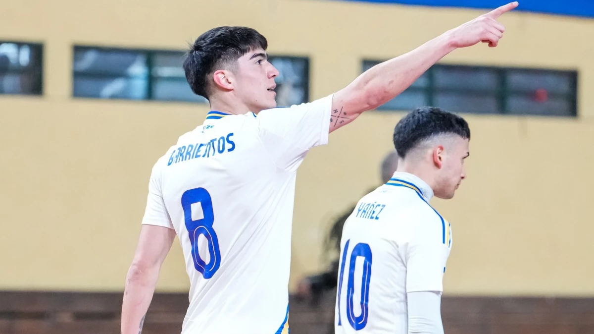 Barrientos marcó el 2-0 parcial ante Mercantil | Foto X@BocaFutsal