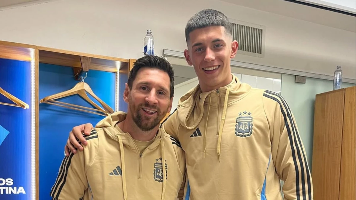 Messi junto a Castelau. Fotos de Instagram de José Alberto Castelau.