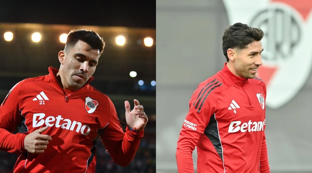 Foto: River. Las bajas para el domingo son Gonzalo Montiel, desgarrado, y Marcos Acuña, suspendido.