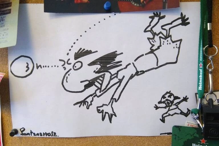 Foto: La palomita de Aldo en la visión de un patrimonio cultural argentino como Roberto Fontanarrosa, otro emblema de la entidad de Arroyito.&nbsp;