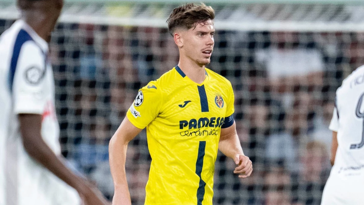 Juan Foyth, capitán de Villarreal, tuvo cruces picantes con Richarlison en el partido ante Tottenham. foto: @uefa &nbsp;