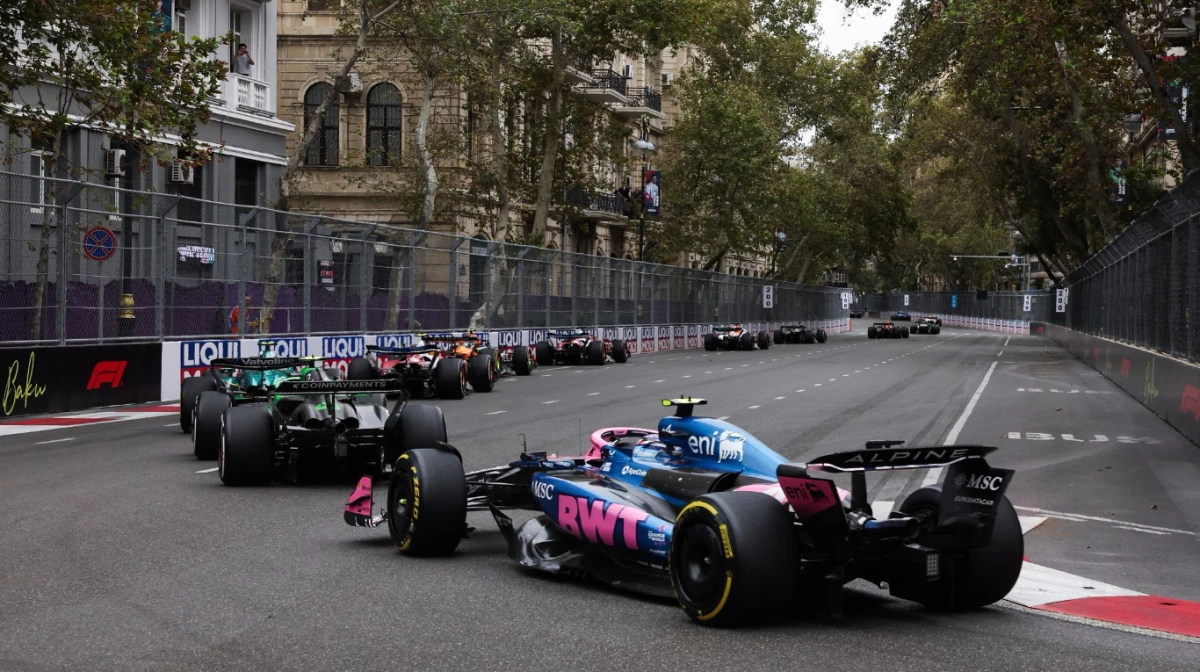 Colapinto terminó 19° en Azerbaiyán (Foto: X@AlpineF1Team).