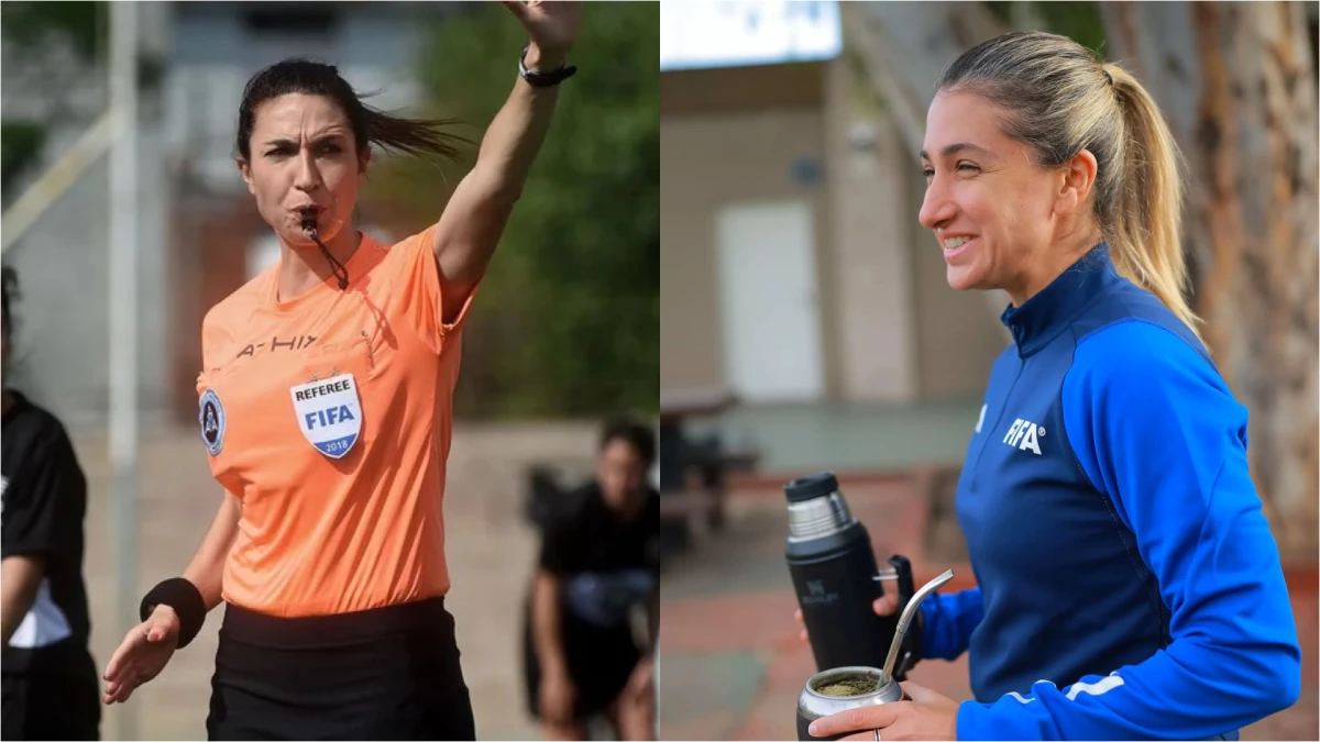Di Iorio y Fortunato serán las representantes del arbitraje argentino en la Libertadores femenina. Fotos: AFAFIFA.