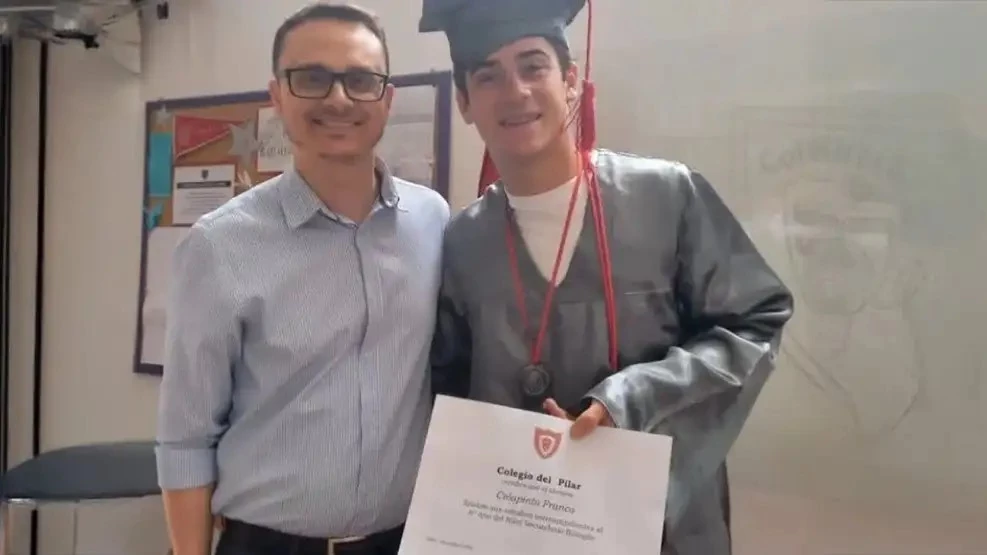 Colapinto egresado del Colegio del Pilar. Foto: @francolapinto.