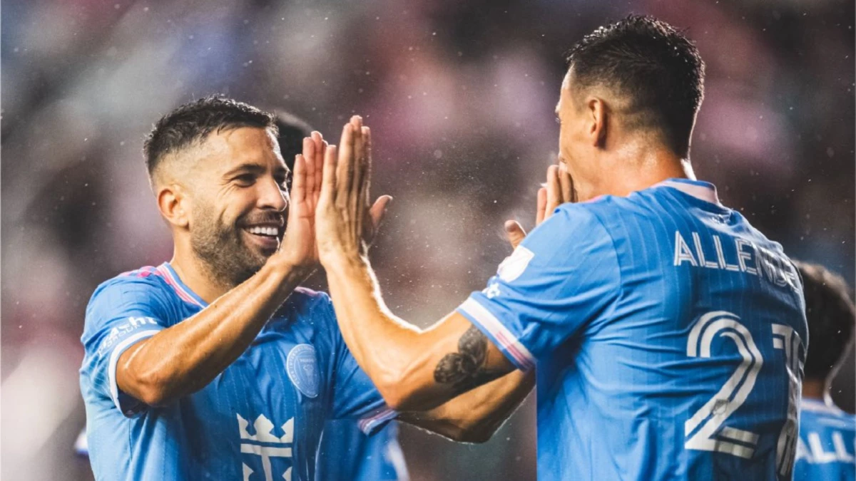 Alba y Allende, los goleadores del Inter Miami en el primer tiempo.