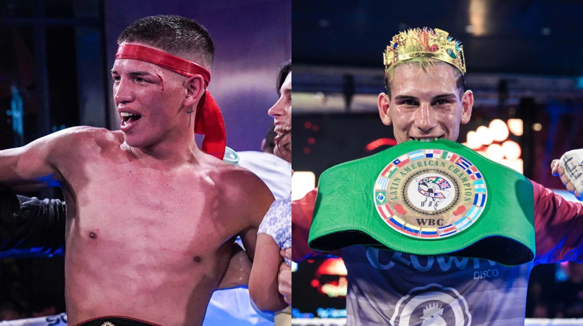 Veron y Noria celebran sus victorias en el Casino Buenos Aires (Foto: X@BoxeoDePrimera).