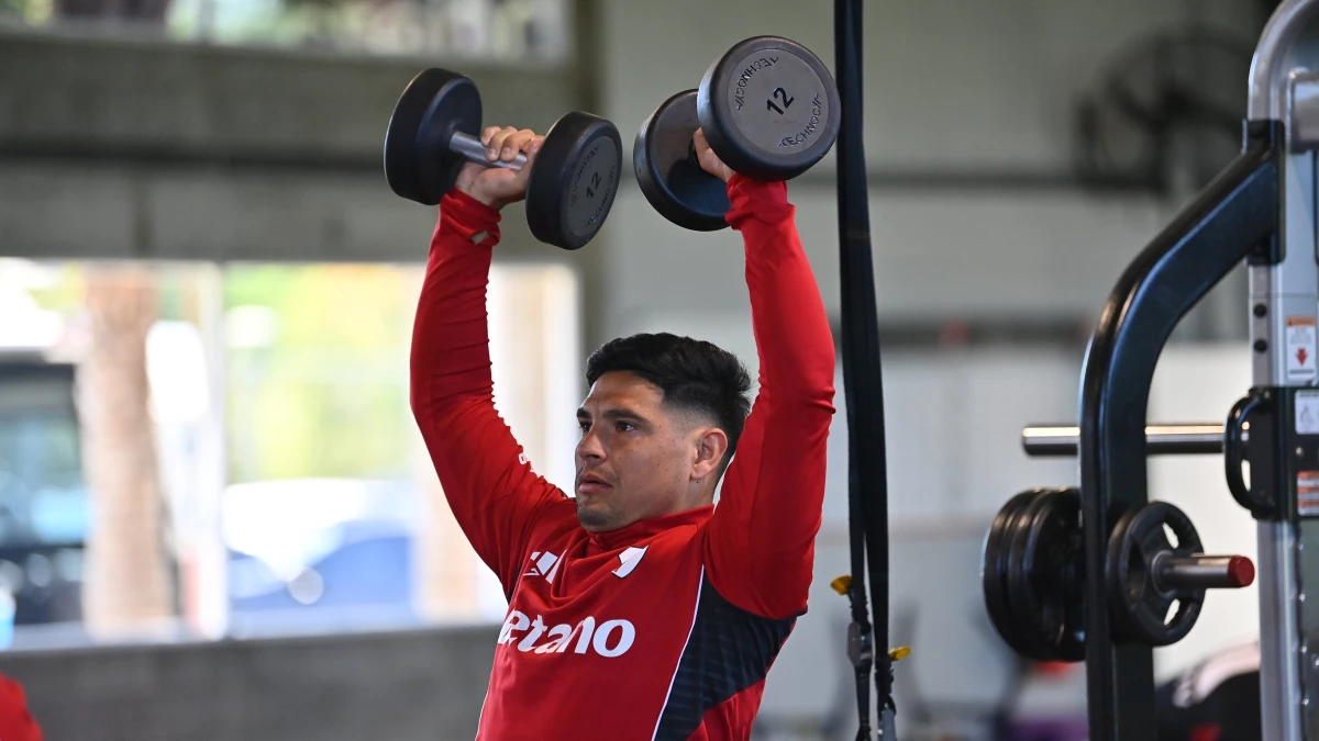 Foto: Prensa River. Maxi Salas es otro jugador que debe hacer una buena pretemporada para el 2026.&nbsp;