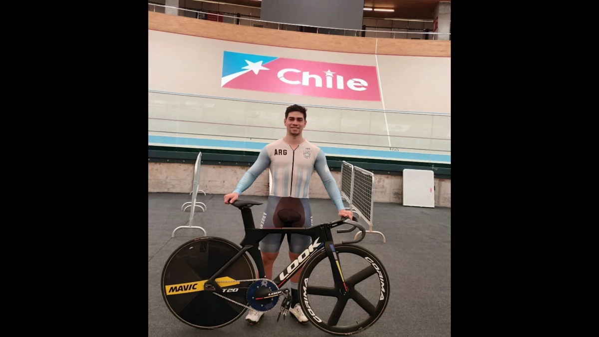Lucas Vilar ya está en el Velódromo Peñalolén. Foto: @lucas.o.vilar
