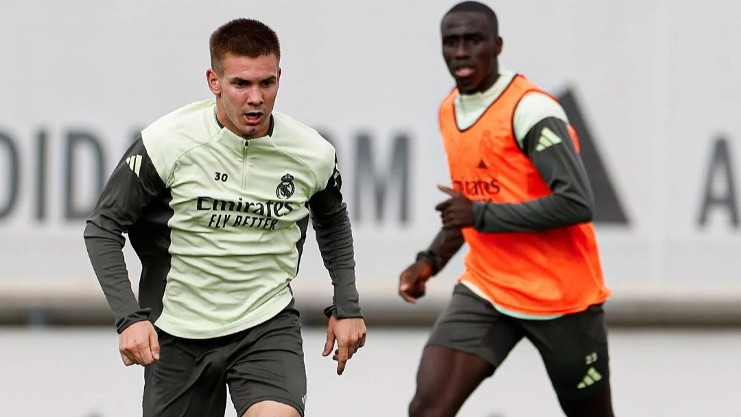Franco Mastantuono en el entrenamiento antes del super partido ante el Barsa. foto: @realmadrid.