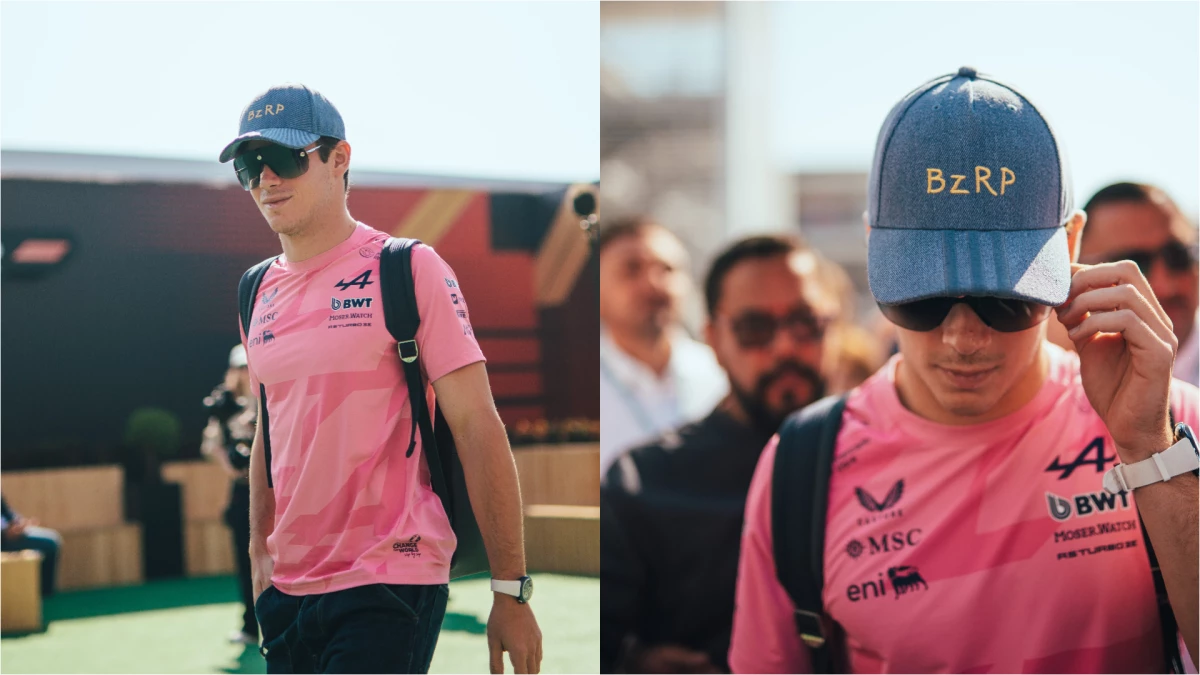 Colapinto, con el estilo de Bizarrap. Foto: Alpine.