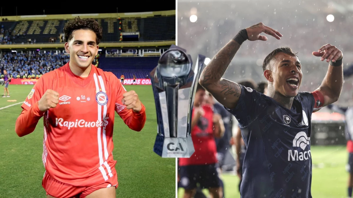 Foto: Hernán López Muñoz y Sebastián Villa, las caras futbolísticas de los finalistas de la Copa Argentina.