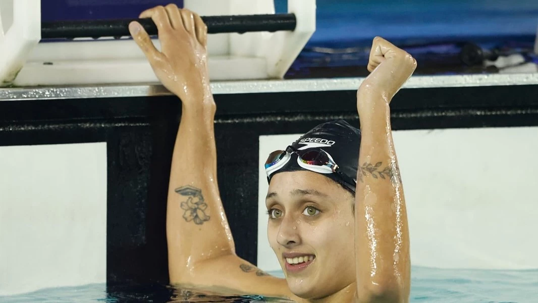 Foto: Archivo RTA. La nadadora bonaerense Agostina Hein logró la presea dorada en los 100 metros mariposa femeninos del Argentino de Natación&nbsp;