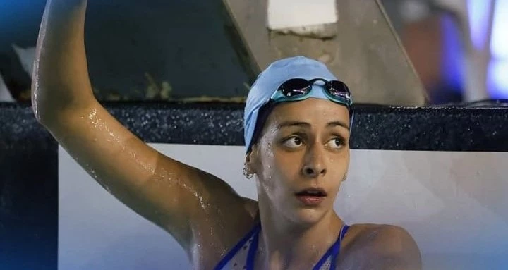 Foto:Xde CBDA. La cordobesa Malena Santillán resultó subcampeona en el Nacional de Natación de Brasil en la especialidad 100 metros espalda