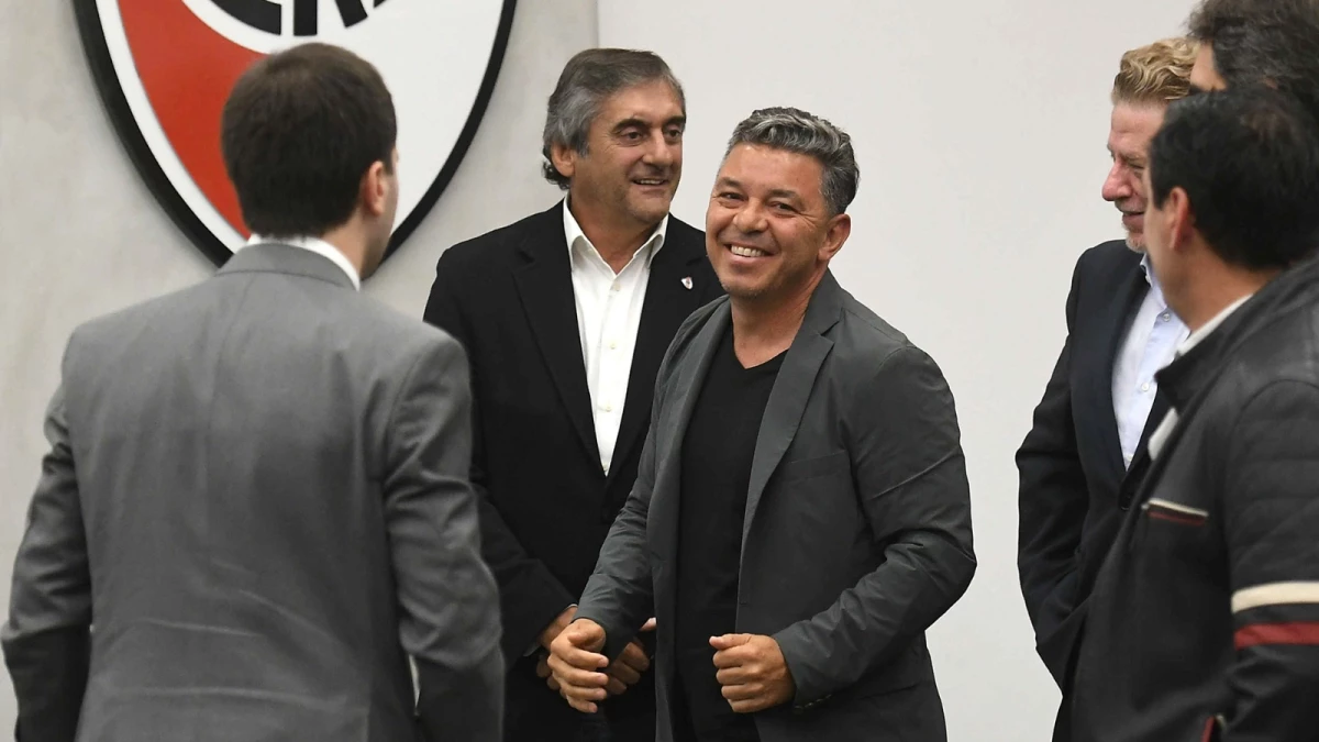 Foto: Alfredo Luna. Gallardo sigue siendo el gerente de fútbol y se encarga de todas las negociaciones.