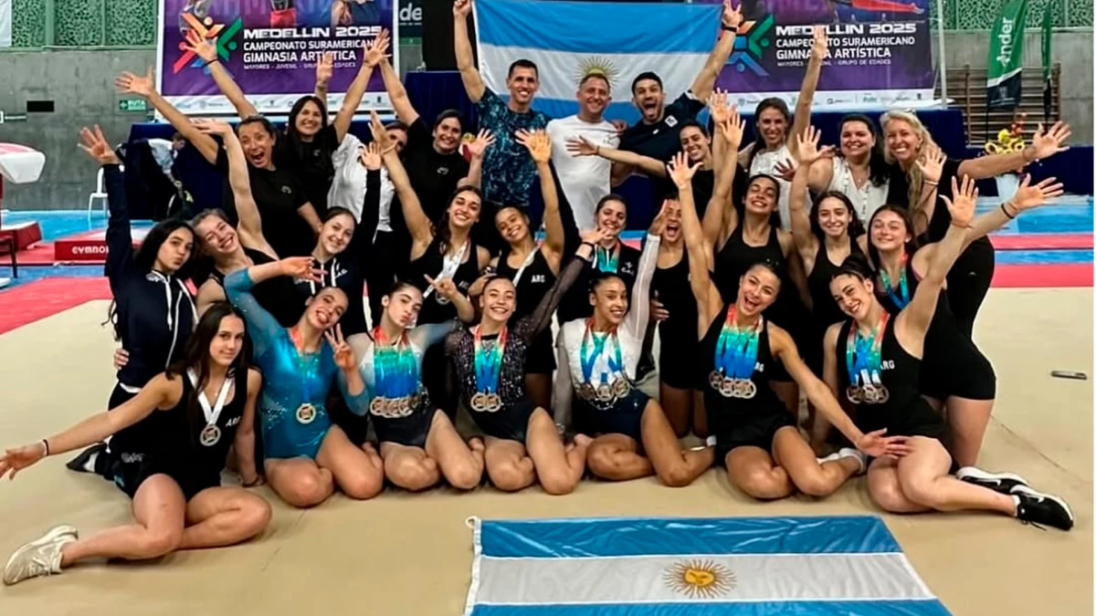 Argentina tuvo un gran desempeño en Colombia durante el Sudamericano | Foto: IG cagimnasia