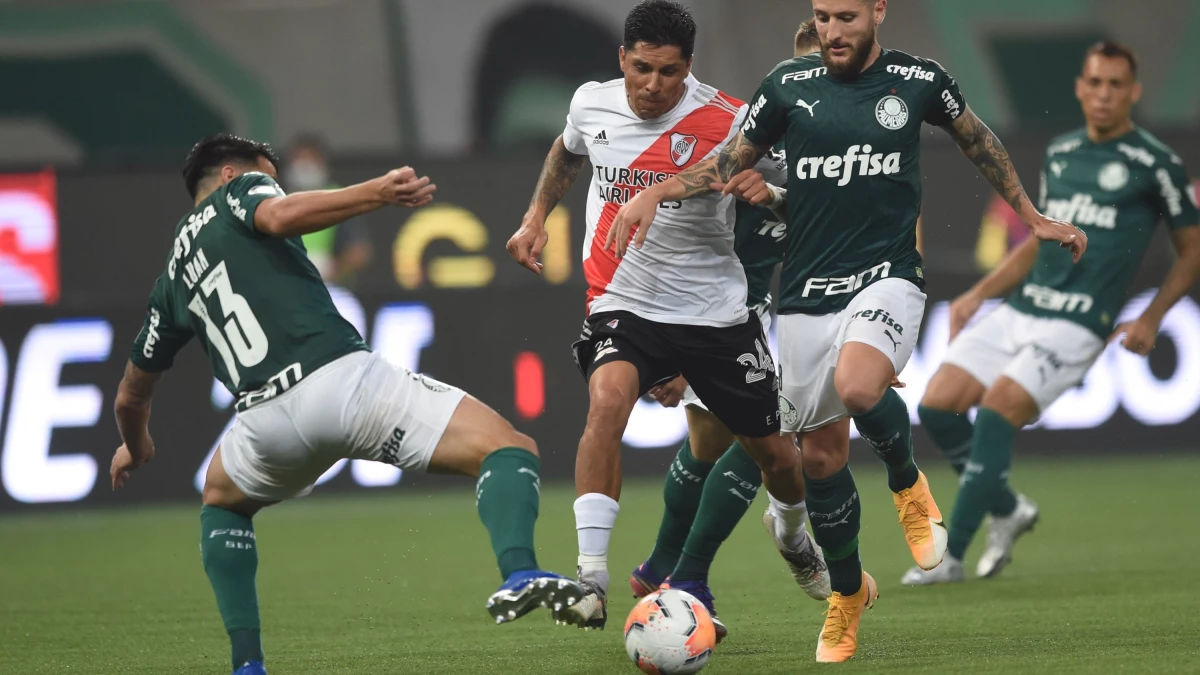 Foto: Prensa River. El último partido de Enzo Pérez fue contra Palmeiras en la eliminación de la Copa Libertadores&nbsp;
