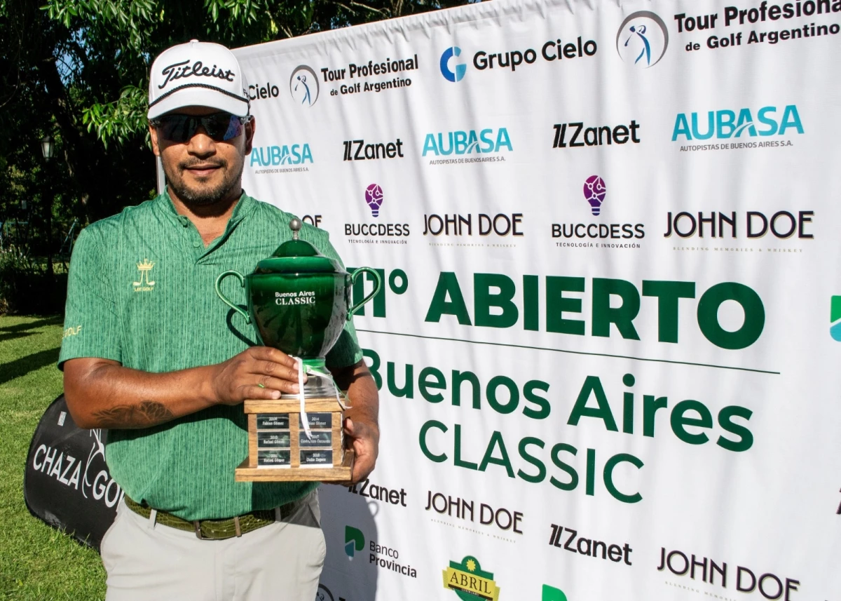 Foto:Prensa TPGA. El triunfo de Fabián Gómez en el Buenos Aires Classic fue el segundo en la temporada 2025