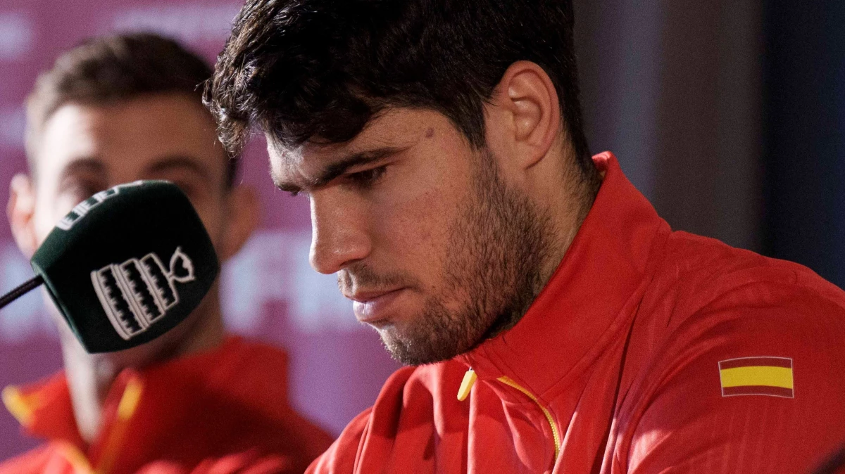 Carlos Alcaraz, la mejor raqueta de España en la actualidad, será baja del equipo de Copa Davis en Bolonia. (Foto: @RFETenis)