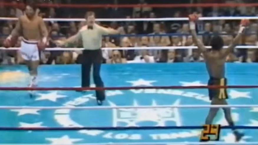 El festejo de Sugar Ray Leonard.