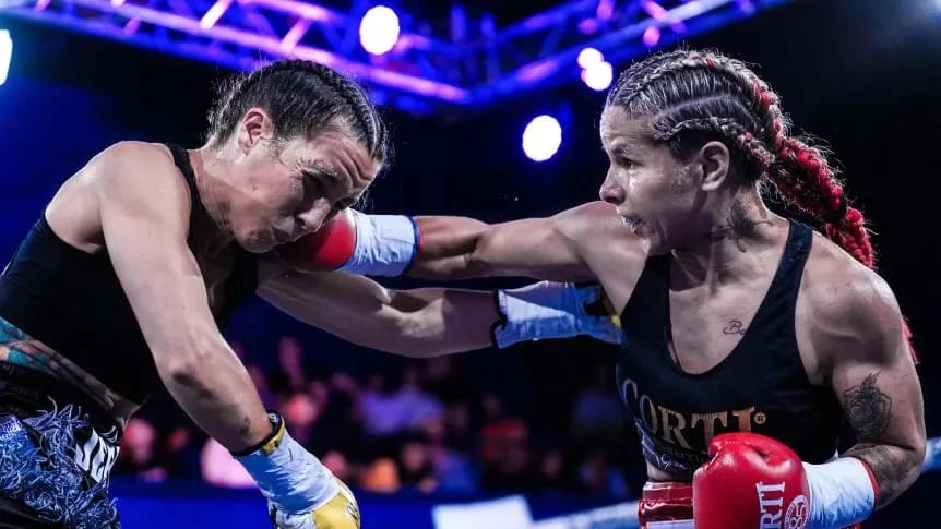 Baumstarth defendió por primera vez su título latino mínimo OMB (Foto: X@BoxeoDePrimera).