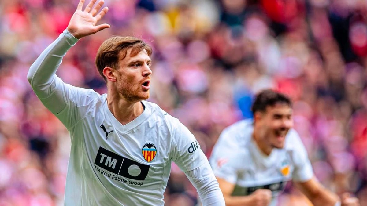 Lucas Beltrán metió un golazo ante Atletico de Madrid en el Metropolitano | Foto: IG @ValenciaCF