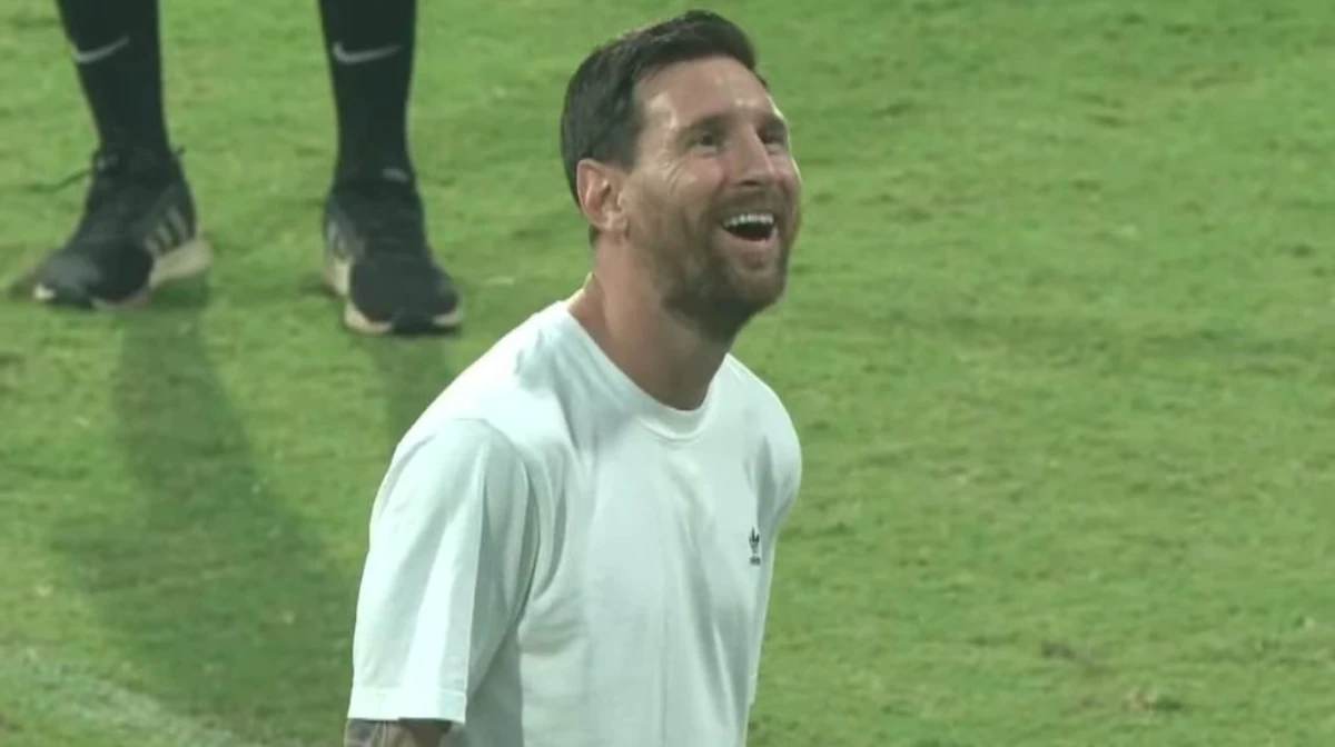 Messi recibió todo el cariño en Mumbai (Foto: X@M10GOAT).