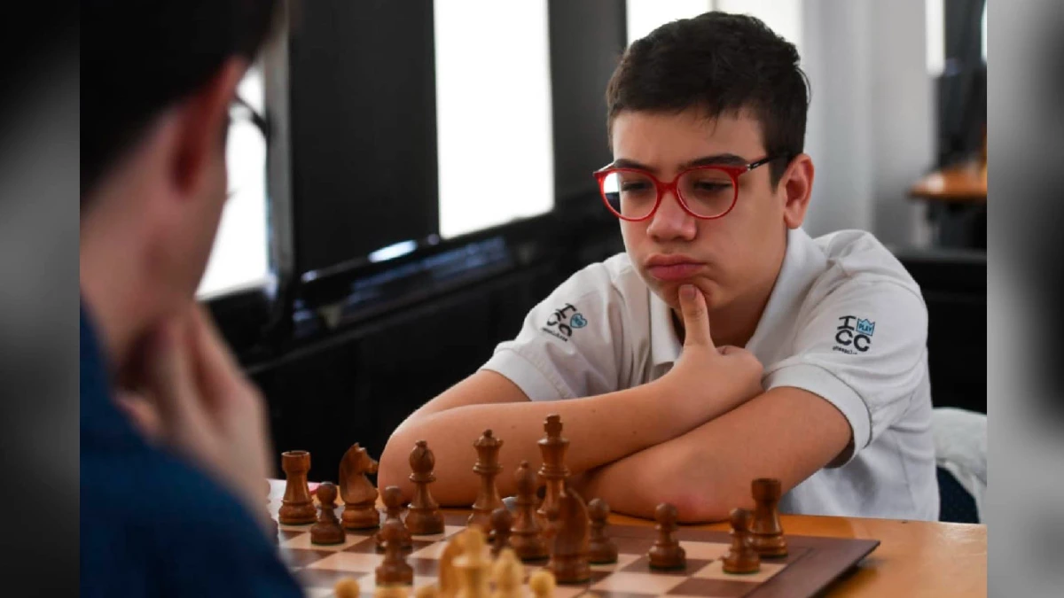 Foto: Camila Godoy. El prodigio Faustino Oro ya está en Qatar para el Mundial de Ajedrez Rápido