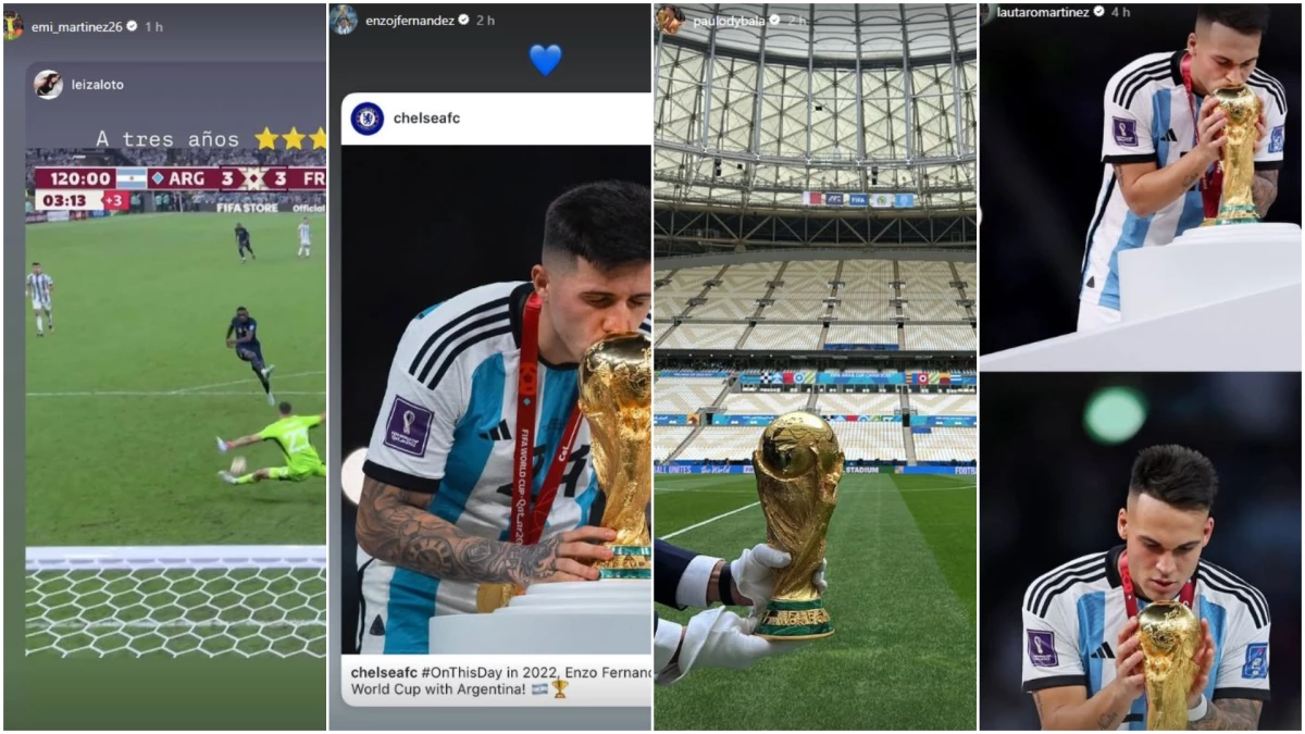 Los posteos de los jugadores de la Selección. Foto: Instagram.