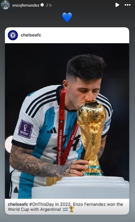 Foto: Instagram Enzo Fernández.